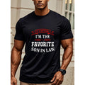 S OFFICIAL I'M FAVORITE SON LAW Casual Black Crew - Adult & Kids T-Shirts, Sweatshirts & Hoodies apparel design preview 1