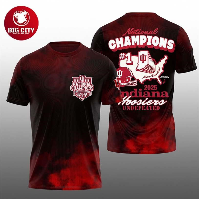 IU Football 2026 National Champions Two Sided - Adult & Kids T-Shirts, Sweatshirts & Hoodies apparel design preview 1