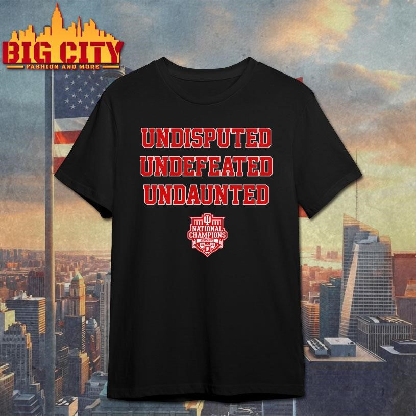 IU Football 2026 Undisputed Undefeated Undaunted - Adult & Kids T-Shirts, Sweatshirts & Hoodies apparel design preview 1