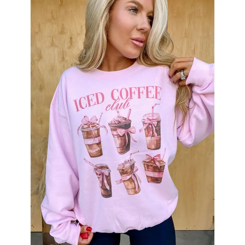 Iced Coffee Club Top - Adult & Kids T-Shirts, Sweatshirts & Hoodies apparel design preview 1