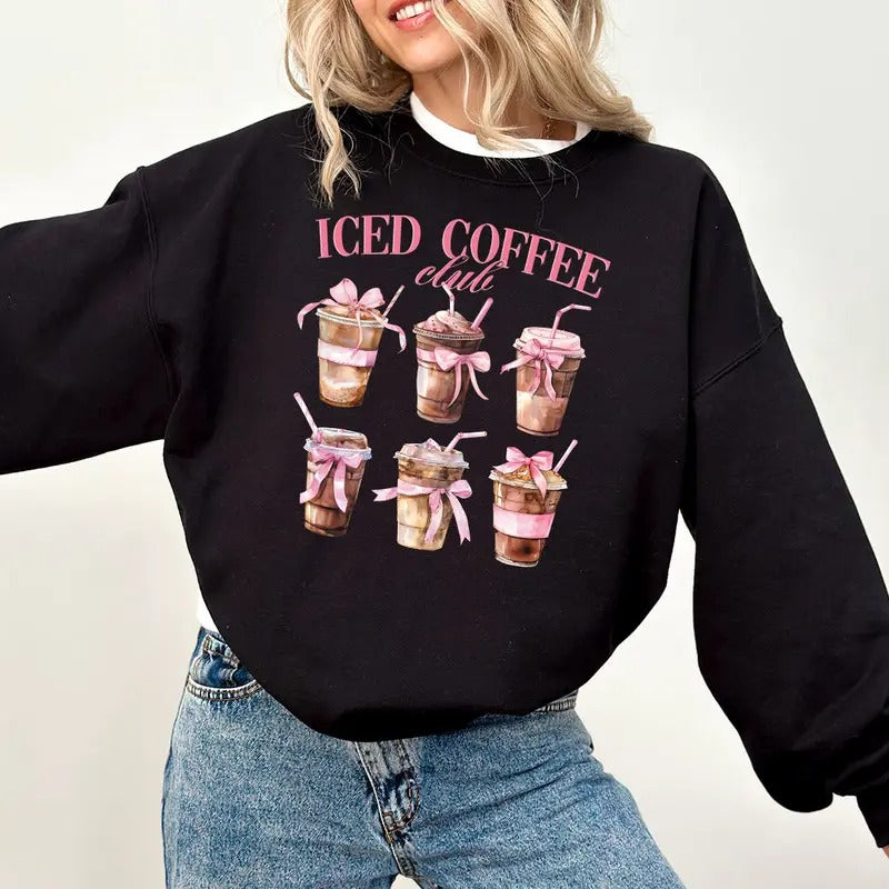 Iced Coffee Club Summertime Lover Summer - Adult & Kids T-Shirts, Sweatshirts & Hoodies apparel design preview 1