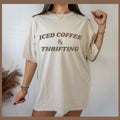 Iced Coffee Thrifting Top Womenswear Casual Spring - Adult & Kids T-Shirts, Sweatshirts & Hoodies apparel design preview 1