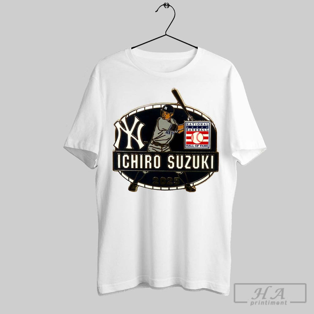 Ichiro Suzuki New York Yankees Hall Of Fame Class - Adult & Kids T-Shirts, Sweatshirts & Hoodies apparel design preview 1