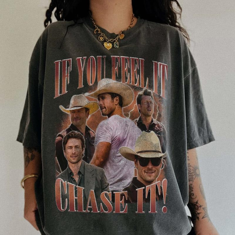 If You Feel Chase Glen Powell Twisters - Adult & Kids T-Shirts, Sweatshirts & Hoodies apparel design preview 1