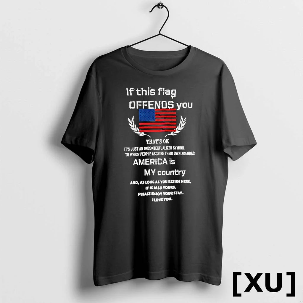 If This Flag Offends You America Is My Country - Adult & Kids T-Shirts, Sweatshirts & Hoodies apparel design preview 1