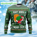 Ight Imma Head Out Santa Funny Ugly Christmas Sweater - Holiday Gift product image