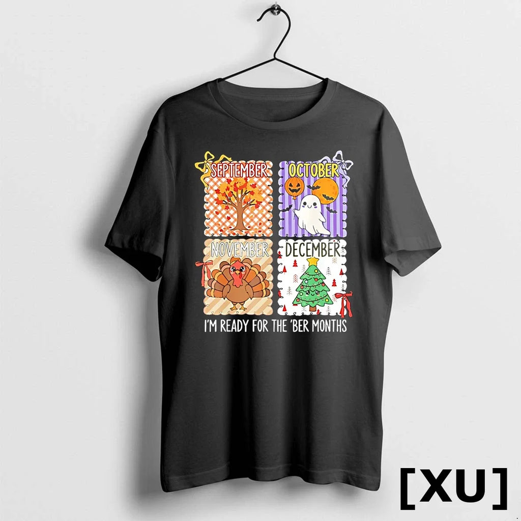 Im Ready For The Ber Months Halloween Thanksgiving - Adult & Kids T-Shirts, Sweatshirts & Hoodies apparel design preview 1