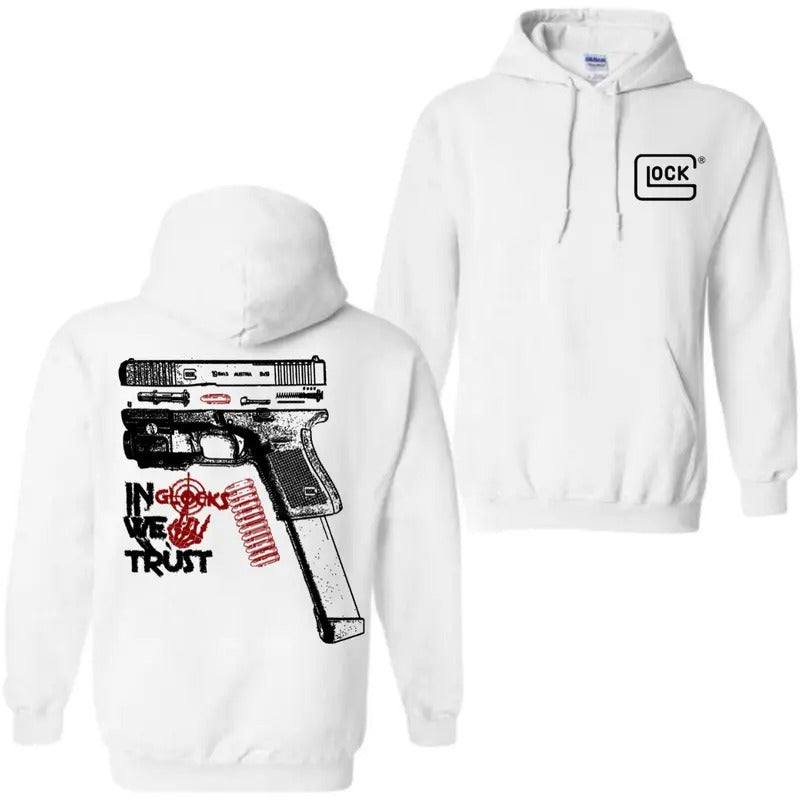 GLock We Trust Bone Hand Double Sided Menswear Casual - Adult & Kids T-Shirts, Sweatshirts & Hoodies apparel design preview 1