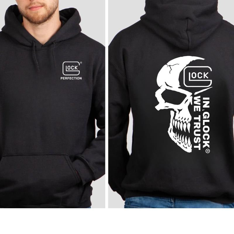 Glock We Trust Skull Tactical Gear Gun Lovers - Adult & Kids T-Shirts, Sweatshirts & Hoodies apparel design preview 1