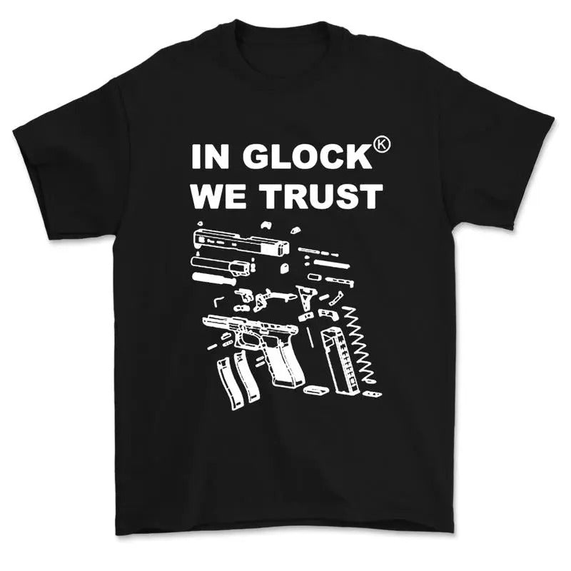 Glock We Trust Menswear Sarcastic Classic Cotton - Adult & Kids T-Shirts, Sweatshirts & Hoodies apparel design preview 1