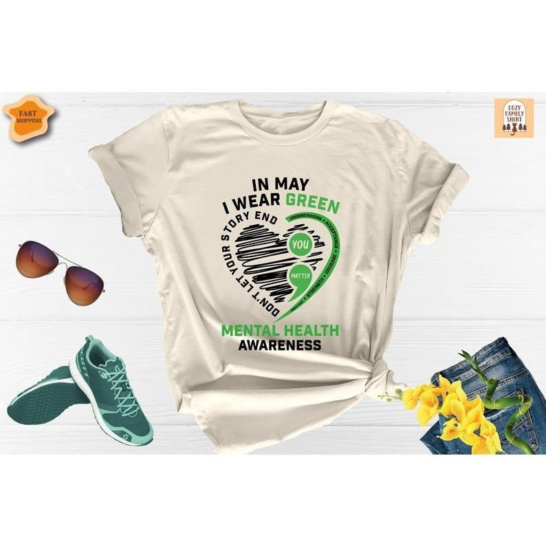 May I Green Mental Health Awareness Anxiety Therapist - Adult & Kids T-Shirts, Sweatshirts & Hoodies apparel design preview 1