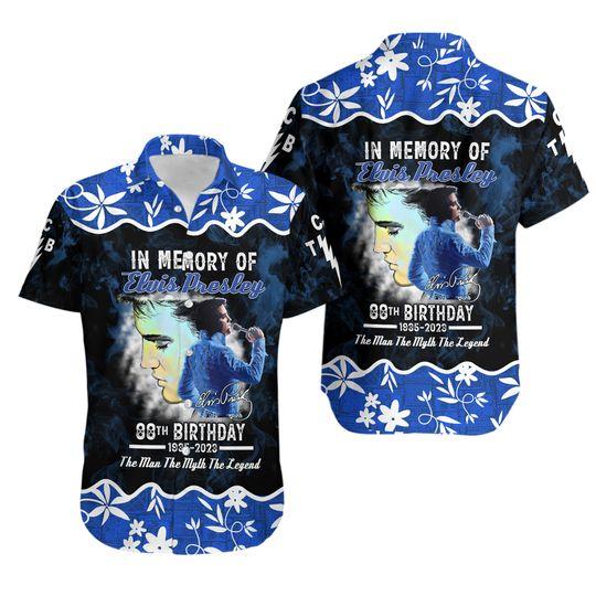 In memory of elvis presley hawaiian gift for family - Adult & Kids T-Shirts, Sweatshirts & Hoodies apparel design preview 1