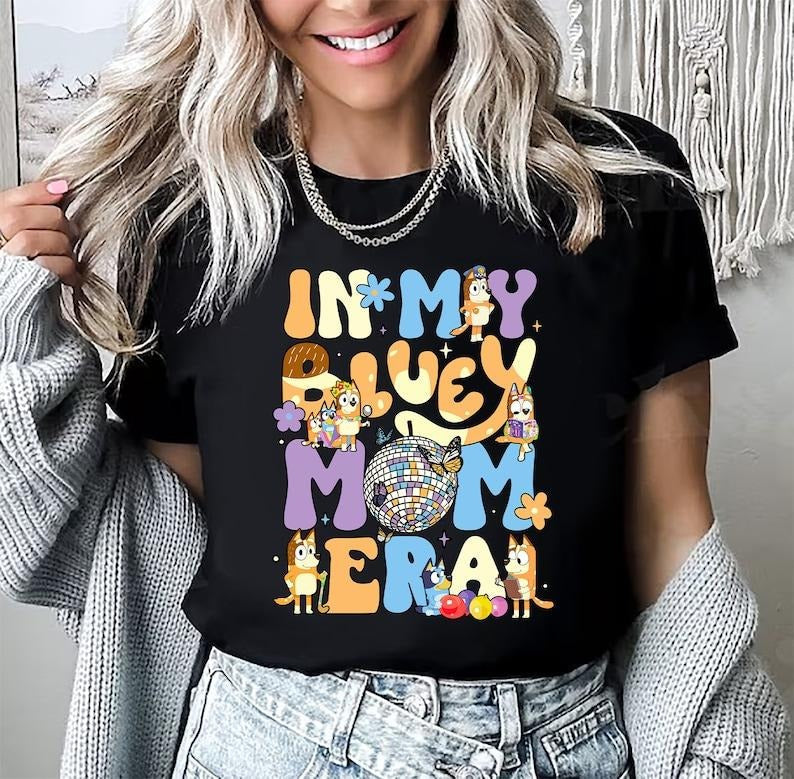 My Bluey Mom Cool Cotton Woman - Adult & Kids T-Shirts, Sweatshirts & Hoodies apparel design preview 1