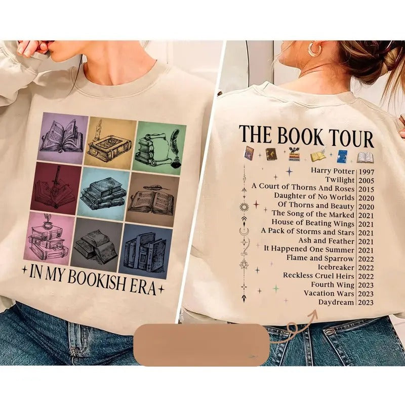 My Bookish Era Favorite Books Book Tour Lover - Adult & Kids T-Shirts, Sweatshirts & Hoodies apparel design preview 1