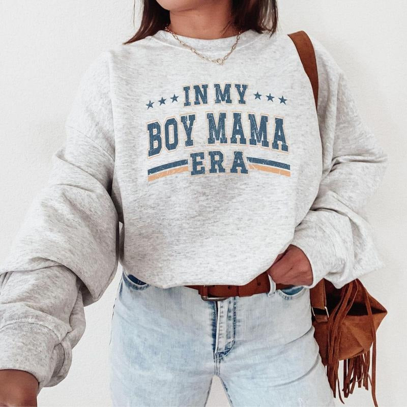 My Boy Mama Era First Time Mom Pregnancy Announcement - Adult & Kids T-Shirts, Sweatshirts & Hoodies apparel design preview 1