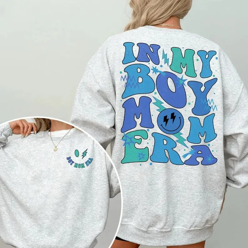 My Boy Mom Era Mama Club - Adult & Kids T-Shirts, Sweatshirts & Hoodies apparel design preview 1