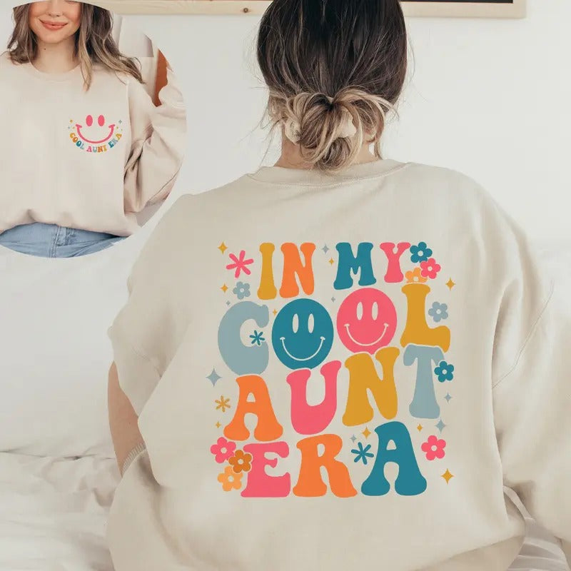 My Cool Aunt Era Retro Funny Auntie - Adult & Kids T-Shirts, Sweatshirts & Hoodies apparel design preview 1