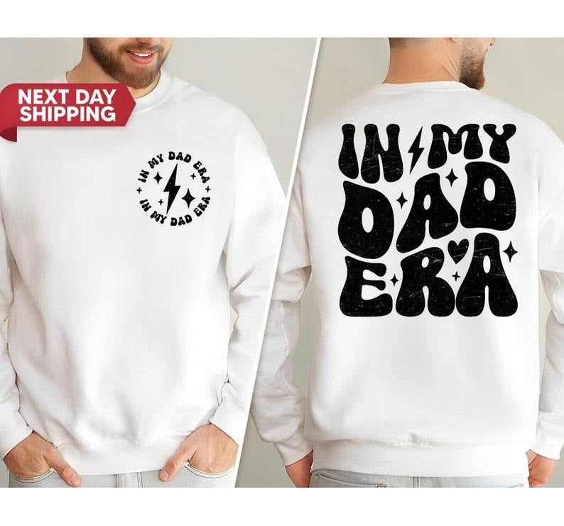 My Dad Era Cool Best Pregnancy Announcement 2 Sides - Adult & Kids T-Shirts, Sweatshirts & Hoodies apparel design preview 1