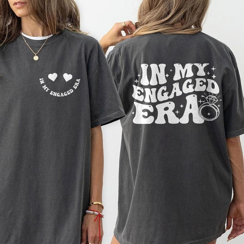 My Engaged Era Comfort Engagement Her AF Bridal - Adult & Kids T-Shirts, Sweatshirts & Hoodies apparel design preview 1