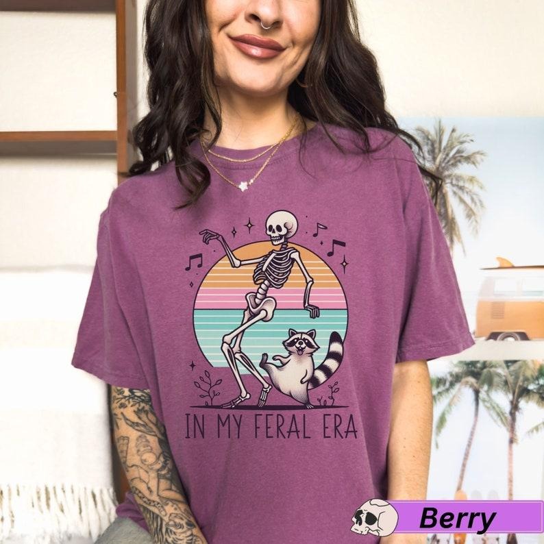 My Feral Era Racoon Skeleton Dancing Trash Panda - Adult & Kids T-Shirts, Sweatshirts & Hoodies apparel design preview 1
