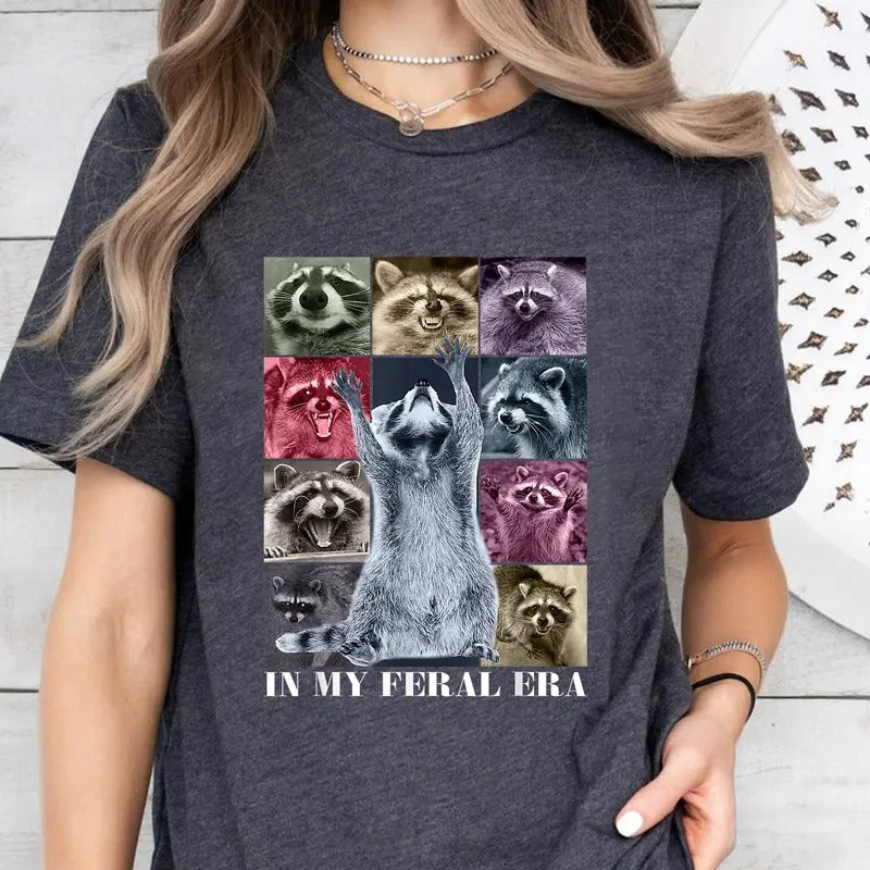My Feral Era Raccoon Lovers Funny Racoon Retro Possum - Adult & Kids T-Shirts, Sweatshirts & Hoodies apparel design preview 1