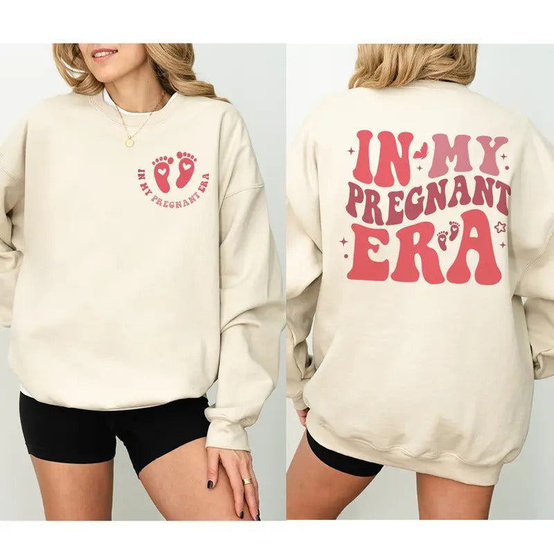 My Pregnant Era Pregnancy New Mom Baby Reveal Cute - Adult & Kids T-Shirts, Sweatshirts & Hoodies apparel design preview 1