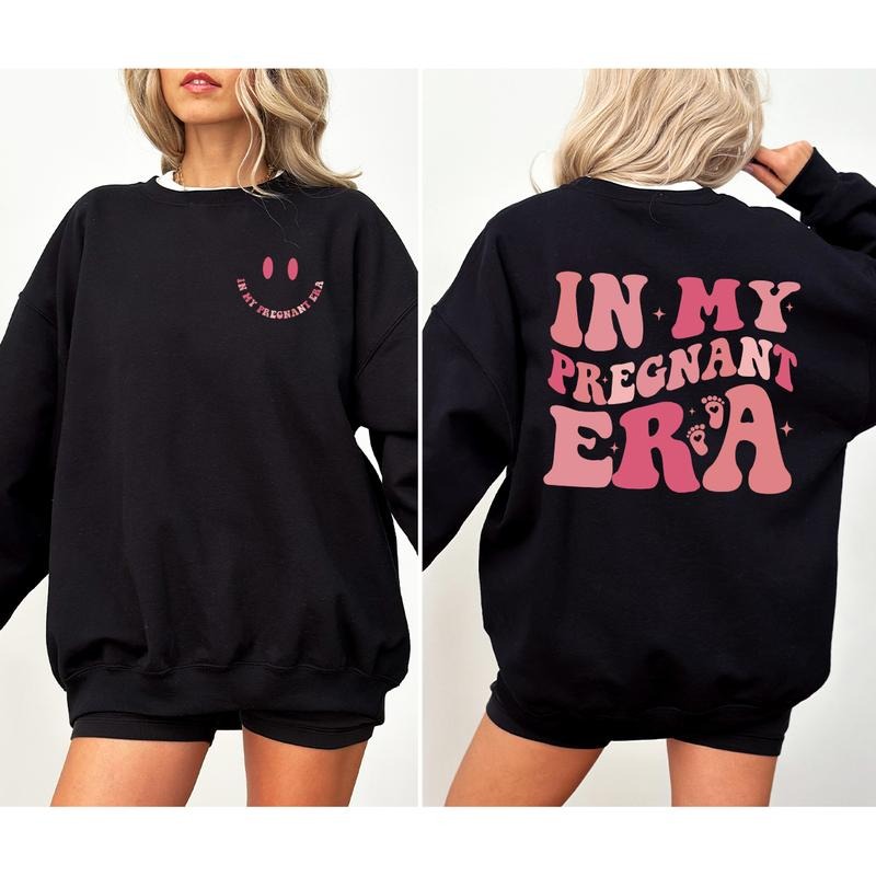 My Pregnant Era Pregnancy New Mom Baby Reveal Cute - Adult & Kids T-Shirts, Sweatshirts & Hoodies apparel design preview 1