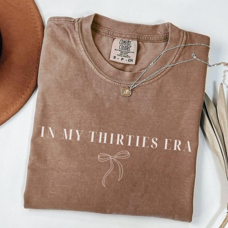 My Thirties Era Comfort Color 30th Party Coquette Bow - Adult & Kids T-Shirts, Sweatshirts & Hoodies apparel design preview 1
