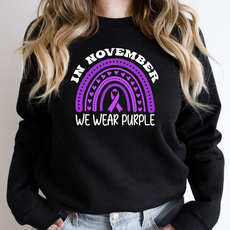 November We Purple Prematurity Awareness Preemie - Adult & Kids T-Shirts, Sweatshirts & Hoodies apparel design preview 1