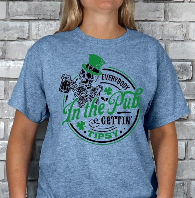 Pub Gettin' Tipsy - Adult & Kids T-Shirts, Sweatshirts & Hoodies apparel design preview 1