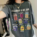 Inclusion Is My Jam Autism Awareness Neurodiversity - Adult & Kids T-Shirts, Sweatshirts & Hoodies apparel design preview 1