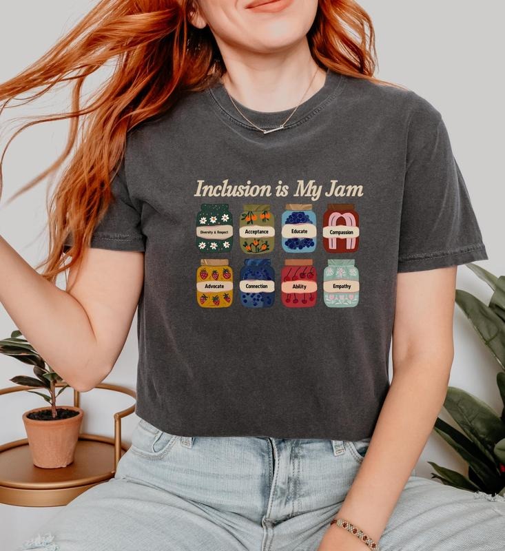 Inclusion Neurodiversity Is My Jam Education Teacher - Adult & Kids T-Shirts, Sweatshirts & Hoodies apparel design preview 1