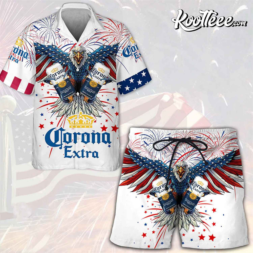 Independence Day Corona Extra Beer Hawaiian And - Adult & Kids T-Shirts, Sweatshirts & Hoodies apparel design preview 1