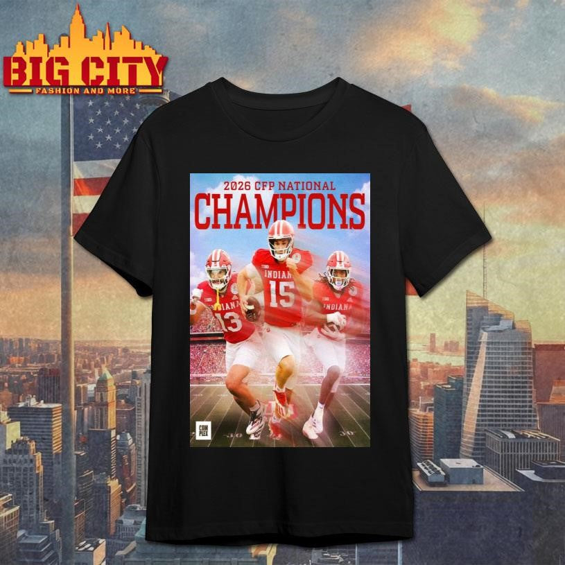 Indiana 2026 CFP National Champions Poster - Adult & Kids T-Shirts, Sweatshirts & Hoodies apparel design preview 1