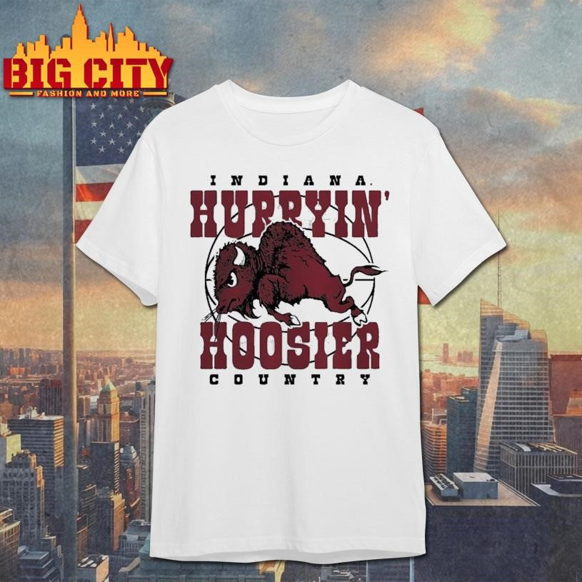 Indiana Basketball Hurryin' Hoosier Country - Adult & Kids T-Shirts, Sweatshirts & Hoodies apparel design preview 1