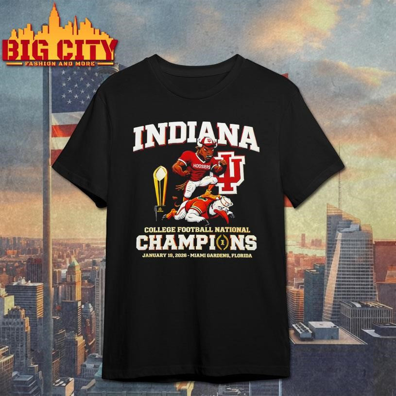 Indiana Beats Miami 27-21 National Championship - Adult & Kids T-Shirts, Sweatshirts & Hoodies apparel design preview 1