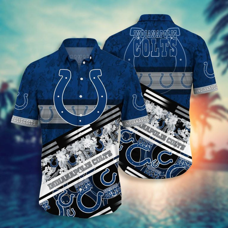 Indianapolis Colts Hawaiian Midnight Sky Design - Adult & Kids T-Shirts, Sweatshirts & Hoodies apparel design preview 1