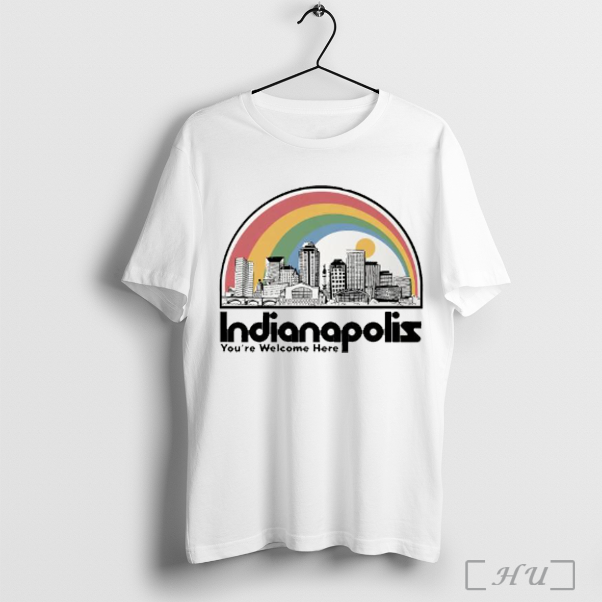 Indianapolis Youre Welcome Here - Adult & Kids T-Shirts, Sweatshirts & Hoodies apparel design preview 1