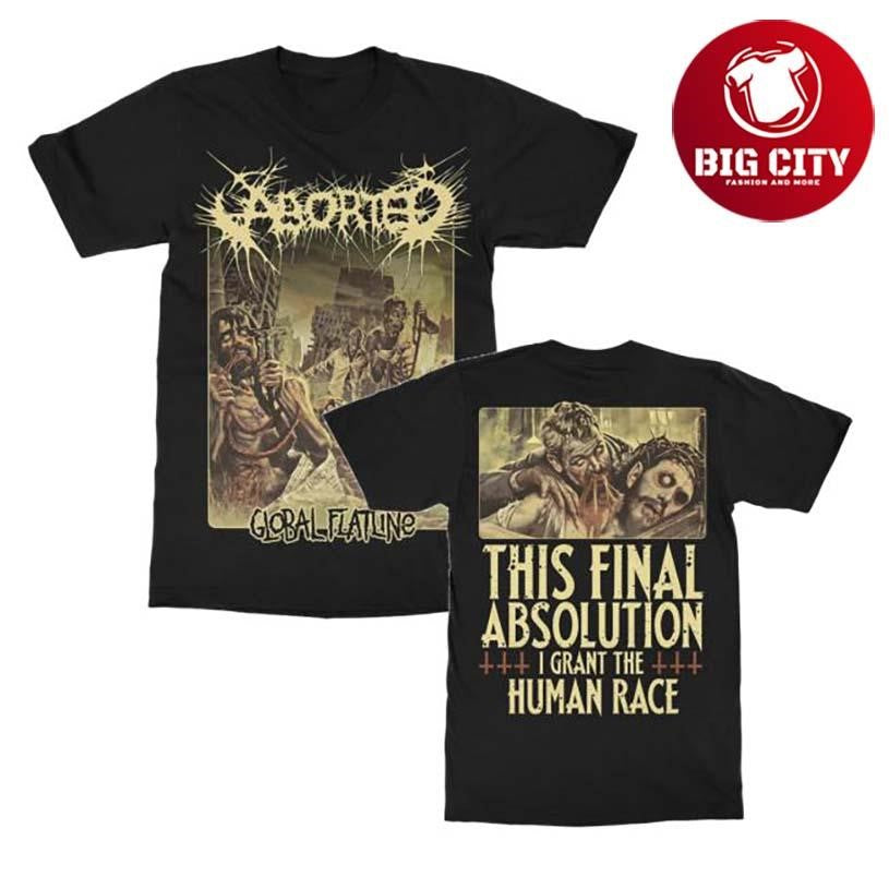Indiemerchstore Aborted Global Flatline Two Sided - Adult & Kids T-Shirts, Sweatshirts & Hoodies apparel design preview 1