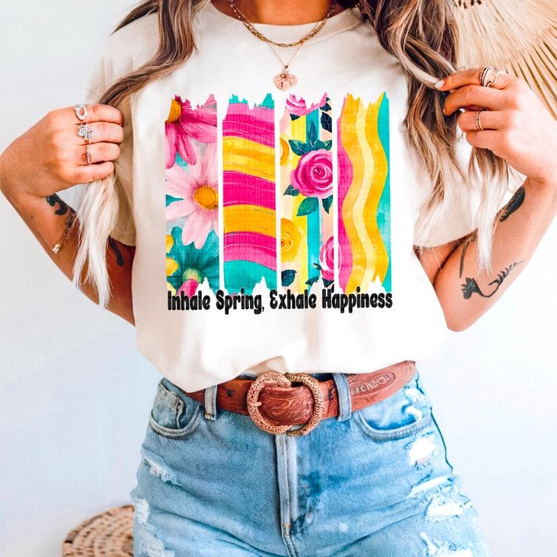 Inhale Spring DTF Transfers THIS IS NOT - Adult & Kids T-Shirts, Sweatshirts & Hoodies apparel design preview 1