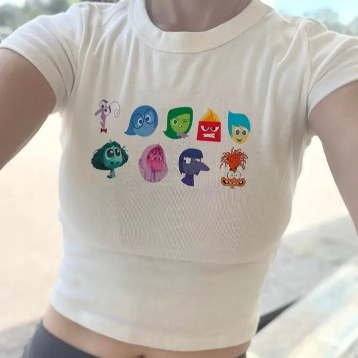 Inside Out Crop Tank Riley Feelings Joy Baby Sadness - Adult & Kids T-Shirts, Sweatshirts & Hoodies apparel design preview 1
