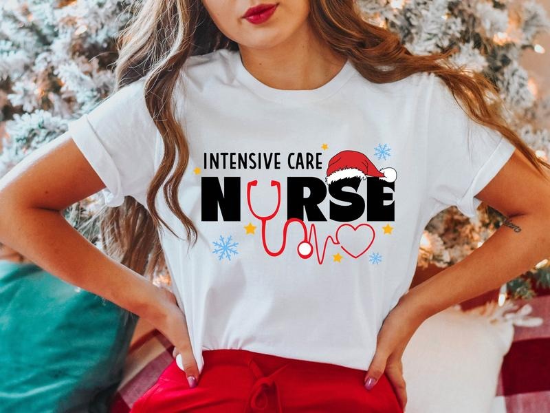 Intensive Care Nurse ICU Nursing Student Matching - Adult & Kids T-Shirts, Sweatshirts & Hoodies apparel design preview 1
