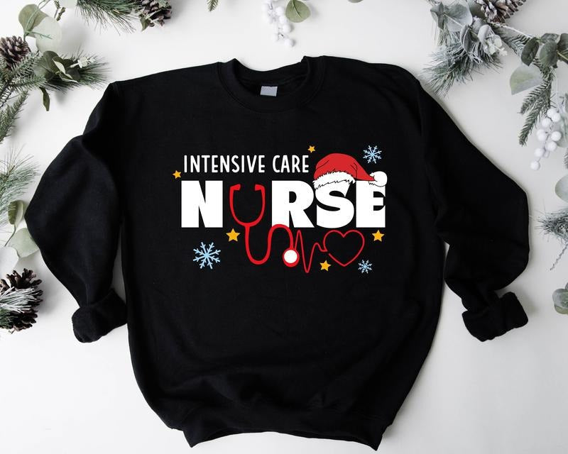 Intensive Care Nurse ICU Nursing Student Matching - Adult & Kids T-Shirts, Sweatshirts & Hoodies apparel design preview 1