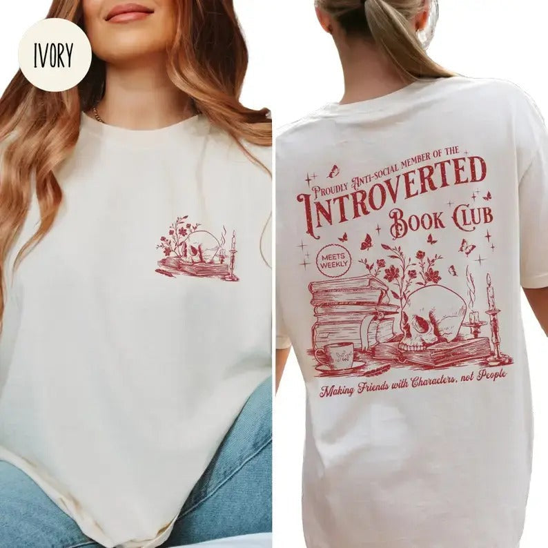 Introverted Reading Antisocial Romance Reader Book - Adult & Kids T-Shirts, Sweatshirts & Hoodies apparel design preview 1