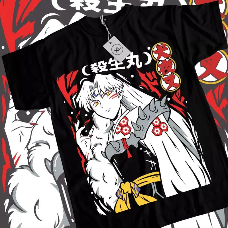 Inuyasha Anime Sesshomaru Powerful Demon Manga Lover - Adult & Kids T-Shirts, Sweatshirts & Hoodies apparel design preview 1