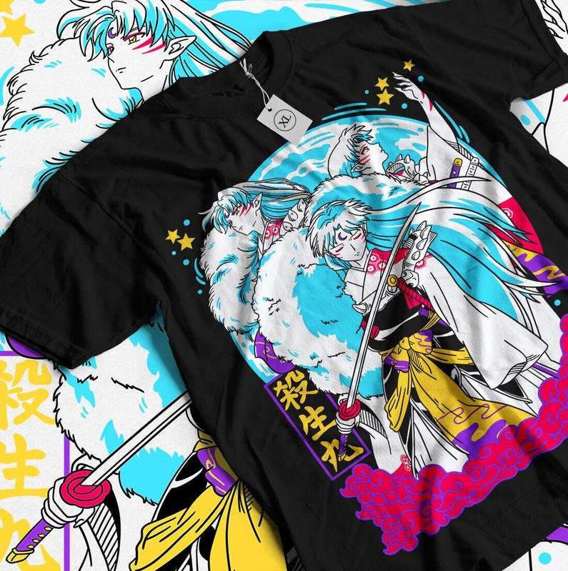 Inuyasha Sesshomaru S 4XL Red Moon Inu Yasha Kawaii - Adult & Kids T-Shirts, Sweatshirts & Hoodies apparel design preview 1