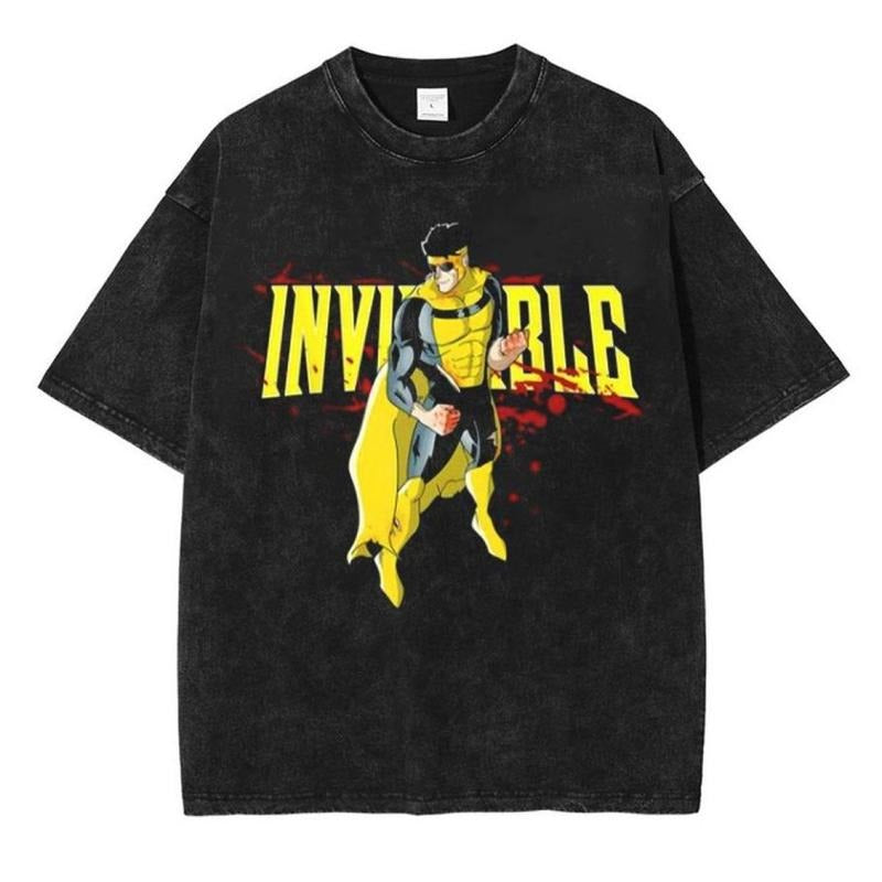 Invincible War Washed Comics TV Show Soft Cotton - Adult & Kids T-Shirts, Sweatshirts & Hoodies apparel design preview 1