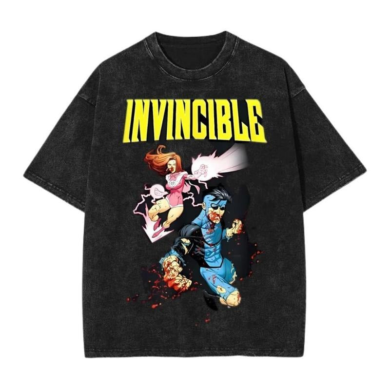Invincible Atom Eve Attack Wash Casual Essential - Adult & Kids T-Shirts, Sweatshirts & Hoodies apparel design preview 1