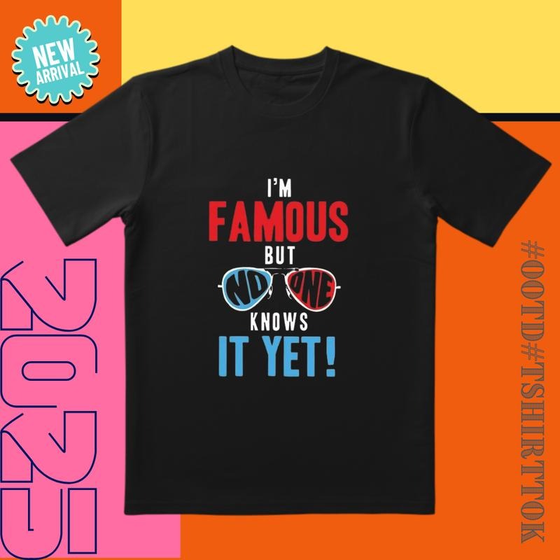 'Invisible Celebrity' Orange Blue Contrast 'I'M - Adult & Kids T-Shirts, Sweatshirts & Hoodies apparel design preview 1