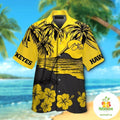 Iowa Hawkeyes NCAA Hawaiian Tropical Aloha Button Up - Adult & Kids T-Shirts, Sweatshirts & Hoodies apparel design preview 1